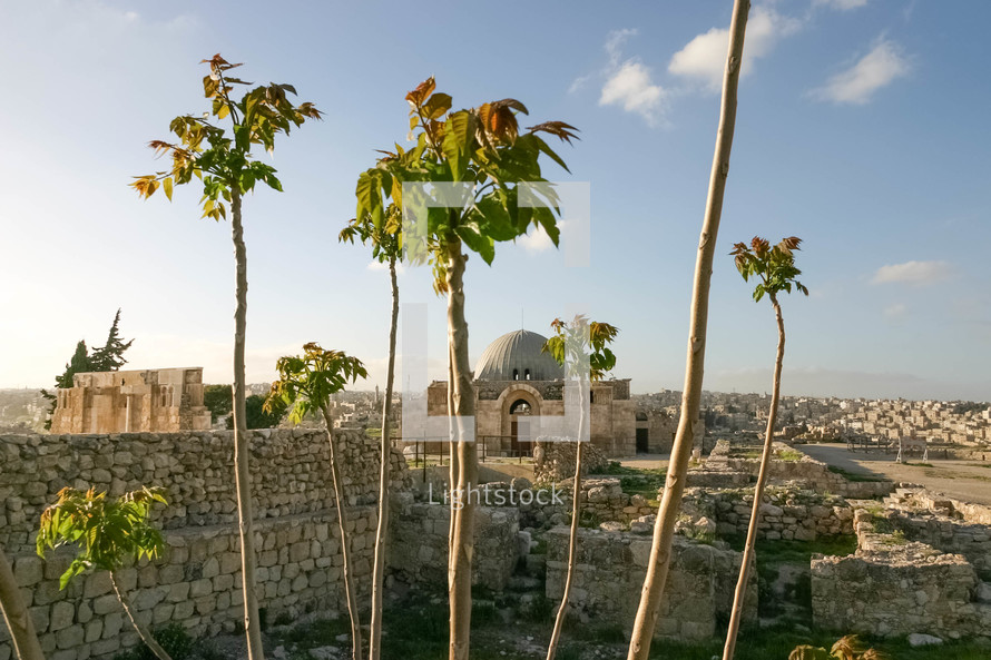 Ummayad Palace at the citadel in Amman, Jordan