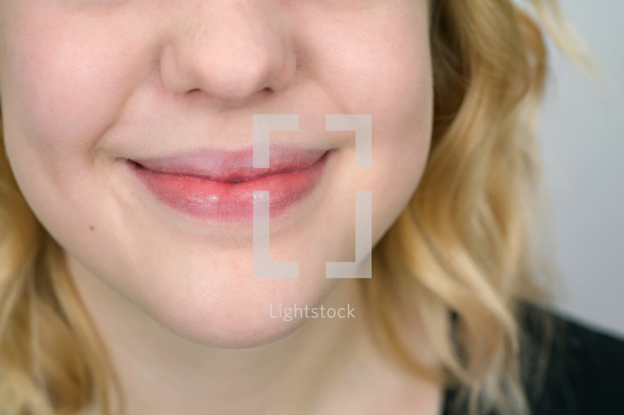 woman's mouth closeup 