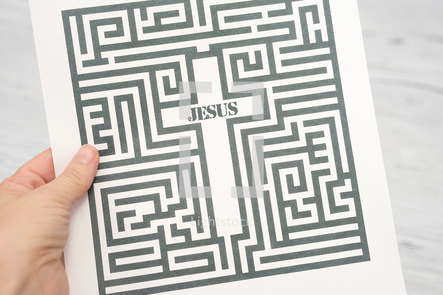 maze leading to Jesus 