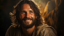 Jesus smiling portrait  