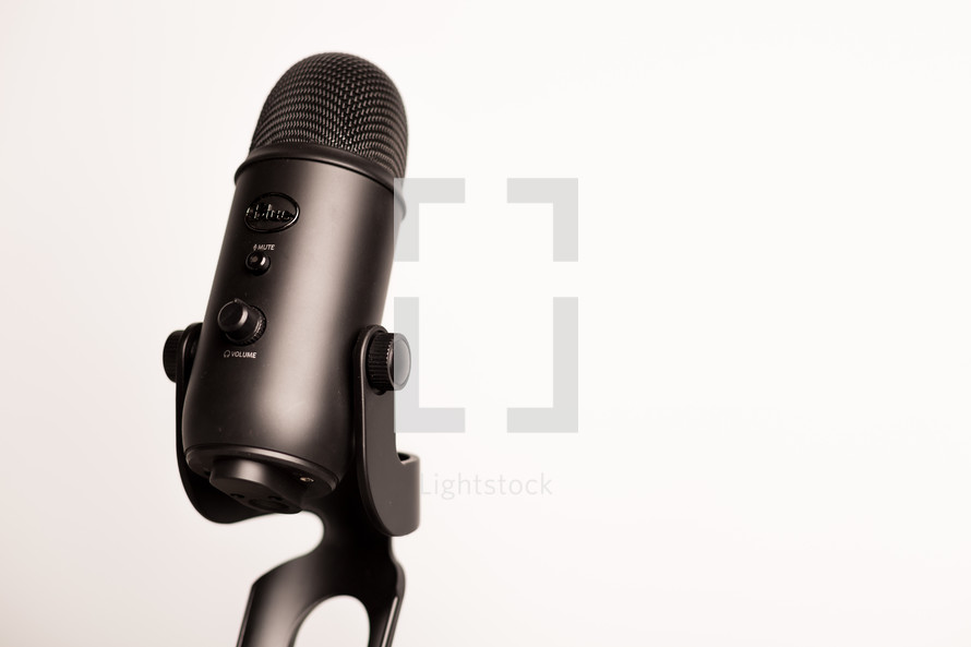 microphone on a white background 