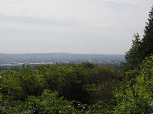Aerial view of the city of Belfast from the hills