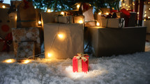 symbolic Christmas gift under tree