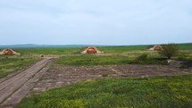 aerial view of the Abandoned airfield