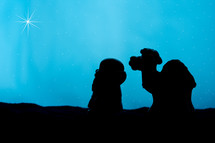 wiseman and camel silhouette 