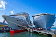 Cruise ships docked at Old San Juan, Puerto Rico