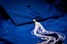 blue graduation cap 
