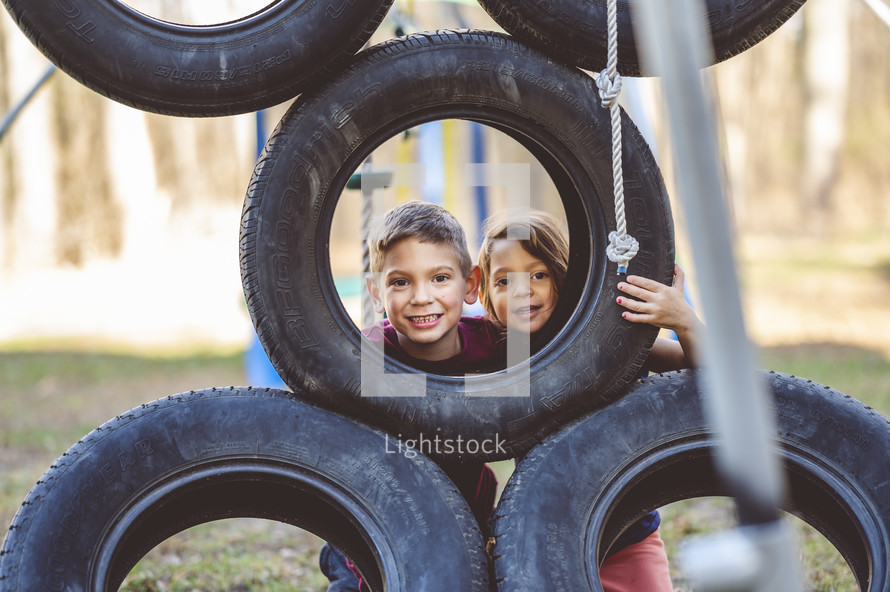 kids on a playground 
