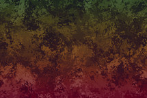 colorful impressionism green, red, gold background 
