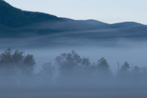 dense mountain fog 