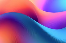Illustration of fluid waves with a liquid crystal effect in colorful hues