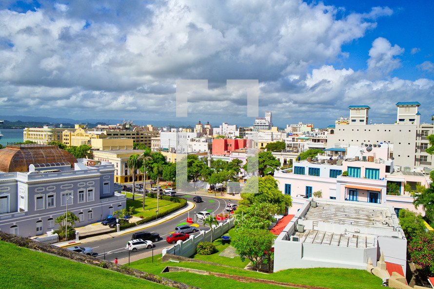Old San Juan, Puerto Rico from the El Morrow fortress national historical site