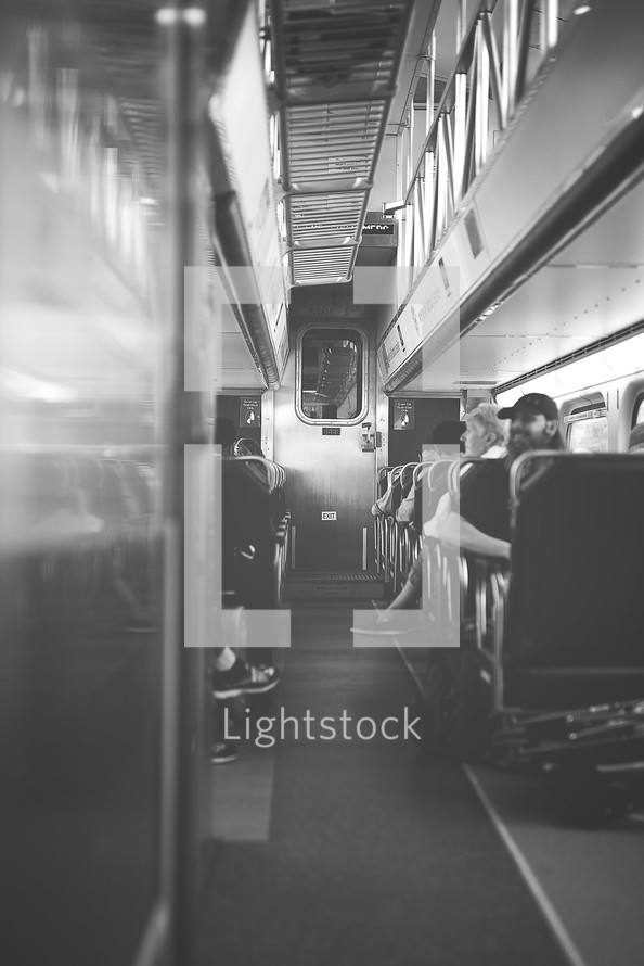 passengers on a train 