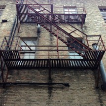 A fire escape ladder. 