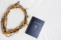 crown of thorns and Bible 