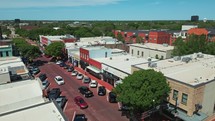 Aerial Downtown Plano, Texas City Street
