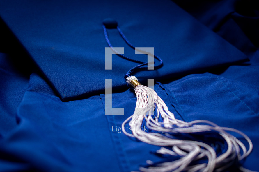 blue graduation cap 