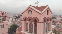 Aerial view of Holy Cathedral of Virgin Mary Pantanassis in Limassol, Cyprus
