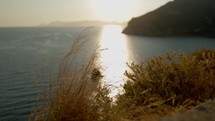 Sun rising over mediterranean sea