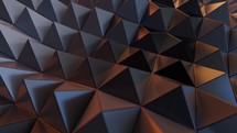 Abstract triangle shape geometry background, 3d rendering.