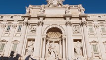 Artistic monuments in the Trevi fountain in Rome 