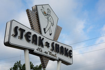 vintage steak and shake sign 
