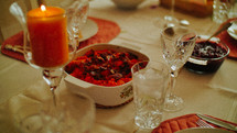 food on a thanksgiving table 