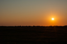 sunset over a rural landscape 
