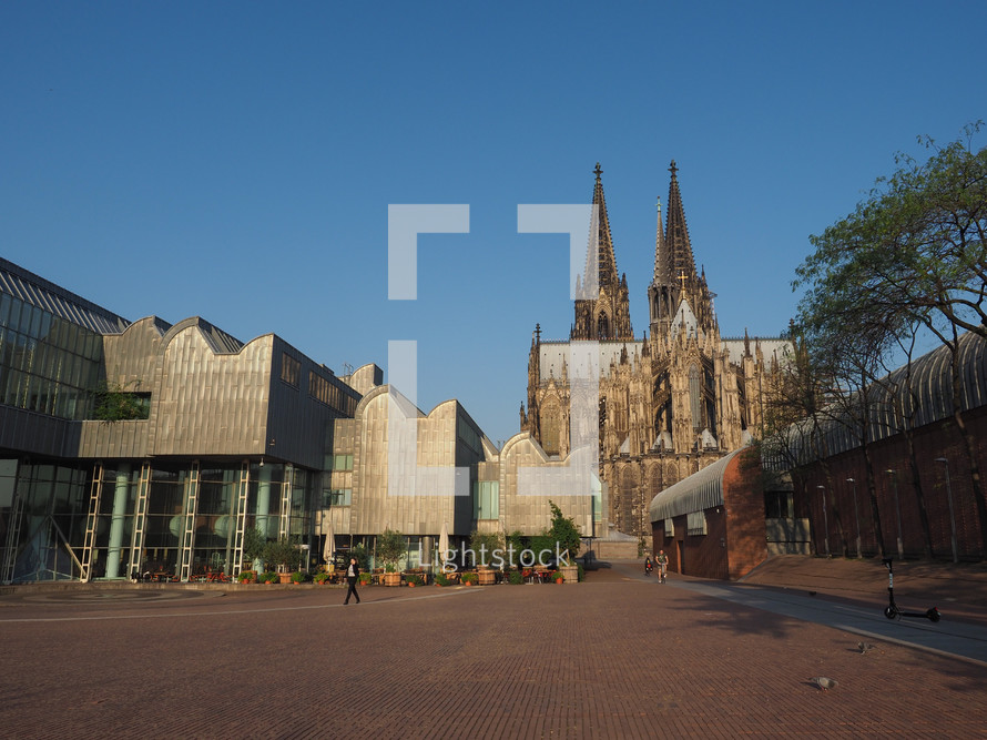 KOELN, GERMANY - CIRCA AUGUST 2019: Koelner Dom Hohe Domkirche Sankt Petrus (meaning St Peter Cathedral) gothic church