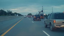 vehicles on a freeway 