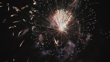 Spectacular multiple holiday fireworks