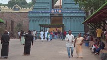 Hindu worshipers at The Varaha Lakshmi Narasimha Hindu temple – Simhachalam in Vizag Visakhapatnam, India