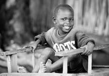 smiling boy child in Sudan, Africa