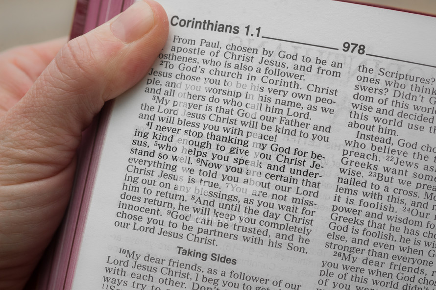give thanks Bible scripture - Corinthians 1