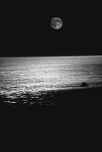 moon over the ocean 