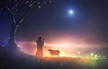shepherd following the star of Bethlehem 
