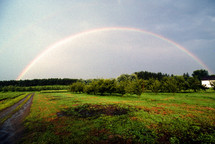 rainbow over a rural landscape 