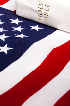 Bible on an American Flag 