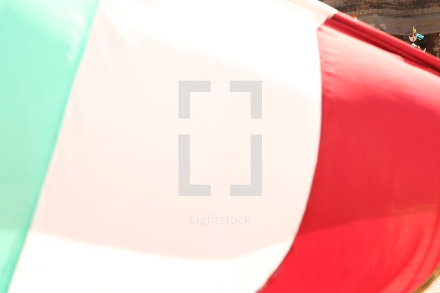 Green, white, red flag — Photo — Lightstock