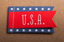 USA felt badge ribbon