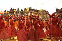 women dancing in celebration in India 
