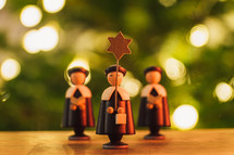 wooden figurines at Christmas 