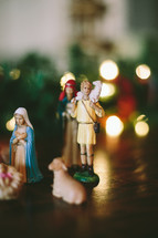 figurines from a Nativity scene 
