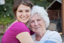 grandmother and granddaughter 