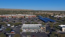 Aerial of a Wal-Mart shopping center complex