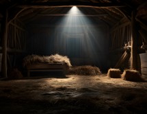 An AI Image of The Inside of the Barn where Jesus would be Born 