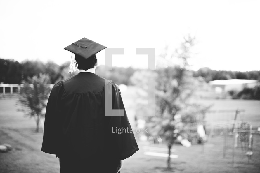 graduate in graduation cap 