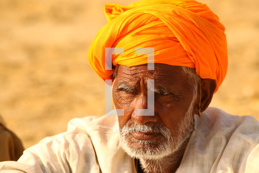 face of a man in a turban 