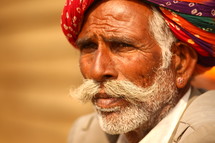 elderly man in turban 