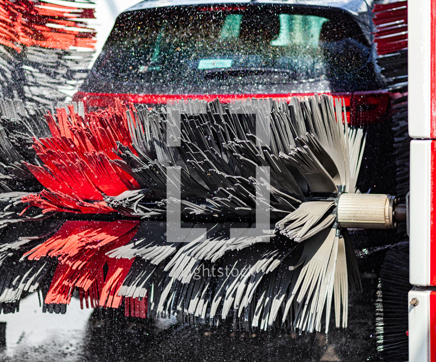 car in an automatic car wash 